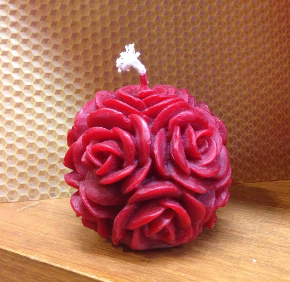 Candle, medium Rose Ball