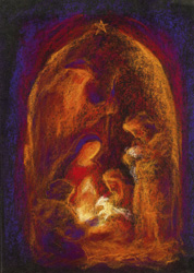 cc02 Adoration of the Shepherds Christmas Card pack of 10