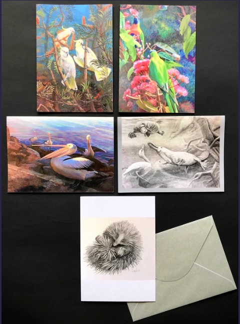 Greeting Cards - Australian Bird and Animal Designs Set of 5